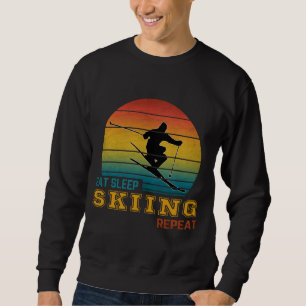 Ät Sova Skida Repetera Lång Ärmad Tröja