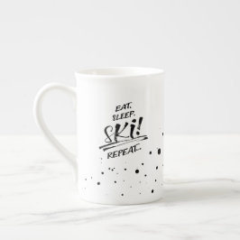 Ät Sova Skida Upprepa - Specialmugg Benporslin Mugg