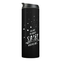 Ät Sova Skida Upprepa Termisk Tumbler