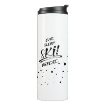 Ät Sova Skida Upprepa Termisk Tumbler