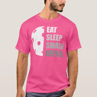 Ät Sova Smash Upprepa Rolig Pickleball T Shirt