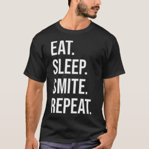 Ät Sova Smite Upprepa Roligt Rpg Rollspel T Shirt