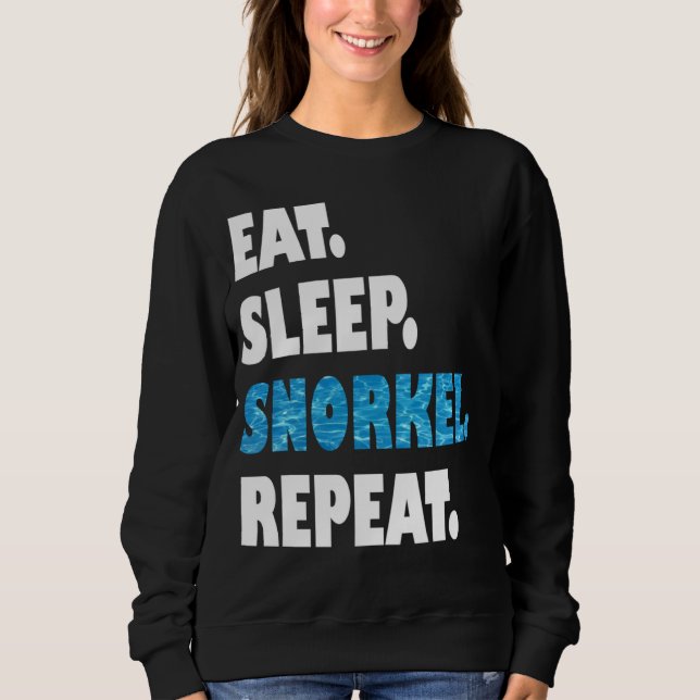 Ät Sova Snorkla Upprepa T Shirt (Framsida)