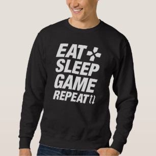 Ät Sova Spel Upprepa Lång Ärmad Tröja