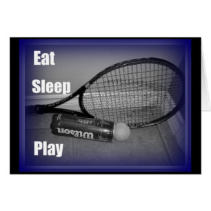 Ät Sova Spela Tennis Hälsningskort