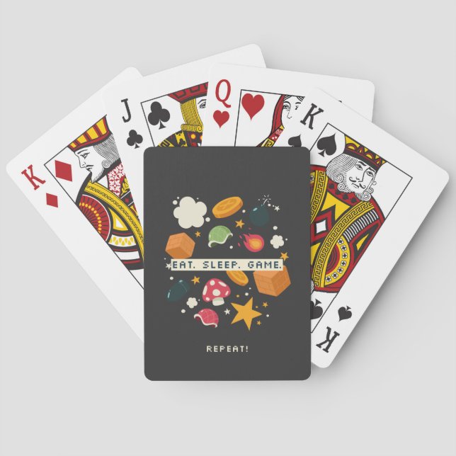 Ät. Sova. Spela. Upprepa. Casinokort (Baksidan)