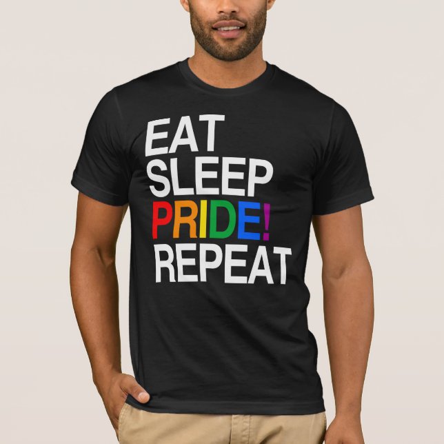 Ät Sova Stolthet Upprepa T Shirt (Framsida)