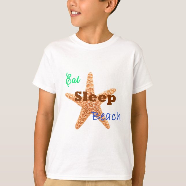 Ät Sova Strand - Barn T-shirt (Framsida)