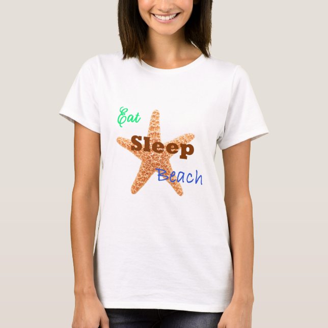 Ät Sova Strand - Dam-T-shirt Tee Shirt (Framsida)