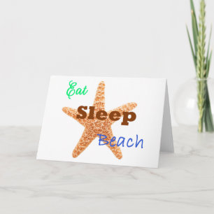 Ät Sova Strand - Greeting Card Kort