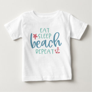 Ät Sova Strand Upprepa Ankare Stjärna Fisk T Shirt