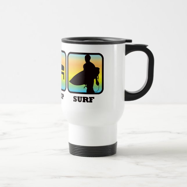 Ät Sova Surf Retro Surfar Silhuett Resemugg (Höger)