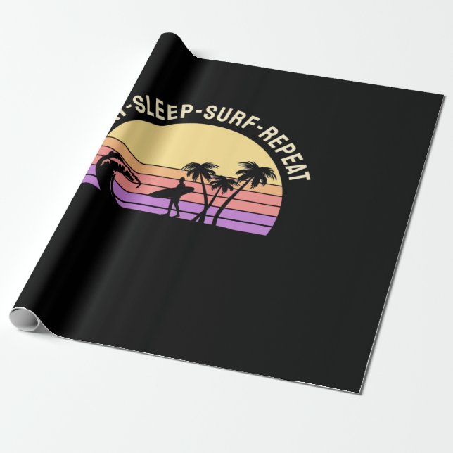 Ät Sova Surfa Repetera Presentpapper (Utrullad)
