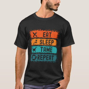 Ät Sova Tämja Upprepa Gamer Dinosaurie Trex Älskar T Shirt