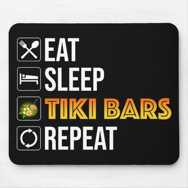 Ät. Sova. Tiki Bars. Upprepa Musmatta (Framsidan)