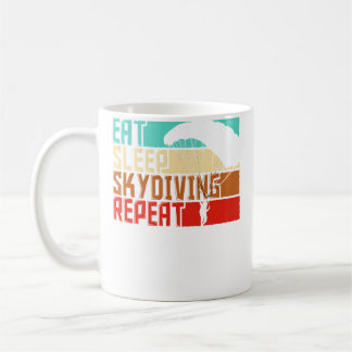 Ät Sova Upprepa Fallskärmshopp Kaffemugg
