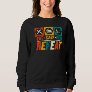 Ät Sova Vatten Skidor Upprepa   Vatten Skidåkare T Shirt