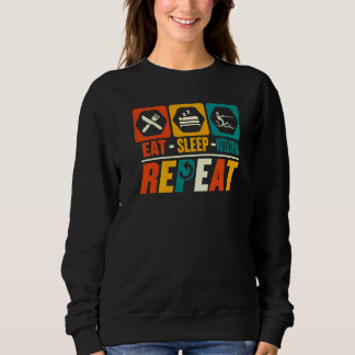 Ät Sova Vatten Skidor Upprepa Vatten Skidåkare T Shirt