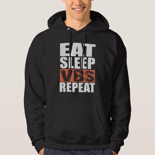 Ät Sova VBS Upprepa Hoodie (Framsida)