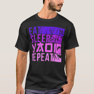 Ät Sova Yaoi Upprepa Fujoshi Anime Pojke Gay Manga T Shirt