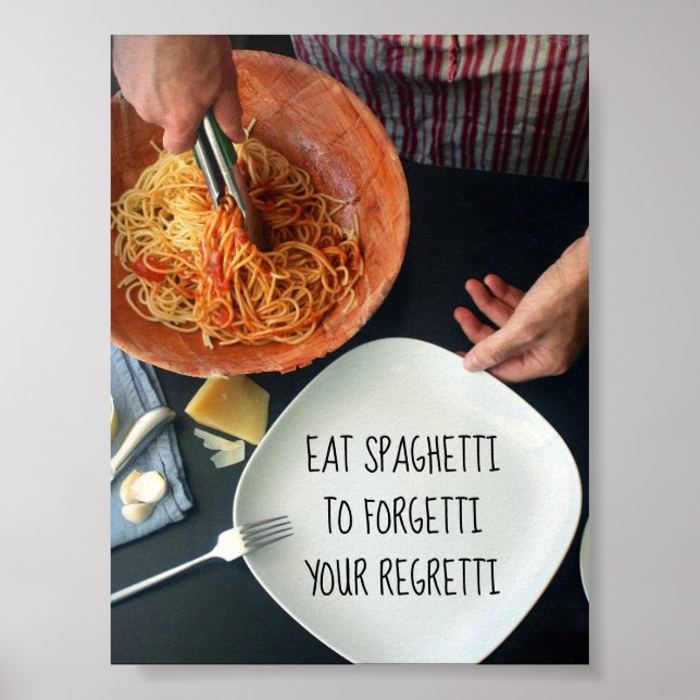 Ät spaghetti till att förfalska din röntgeni/ ludd poster (Framsidan)