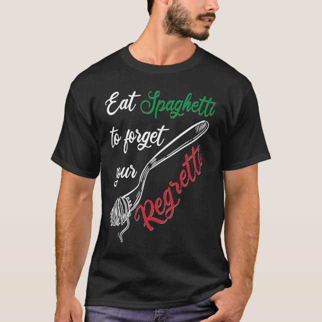 Ät spaghetti till att förfalska din rötgenbipasta t shirt (Framsida)