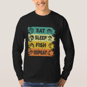 Ät sparsam fiskupprepad livsstil t shirt
