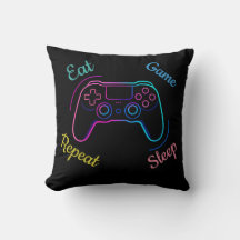 Ät Spel Sova Upprepa | Neon Gamer Anpassningsbar T