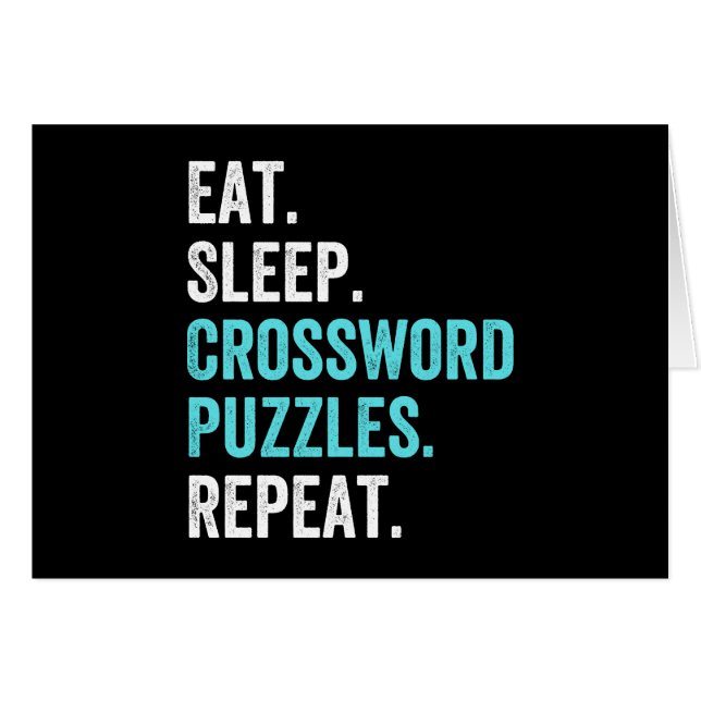 Ät.Sväng. Crossword Puzzles. Upprepa. Hälsningskort (Framsidan Horizontal)