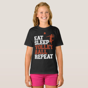 Ät Sväng Volleyball Upprepa Volleyball Girl Gift T Shirt