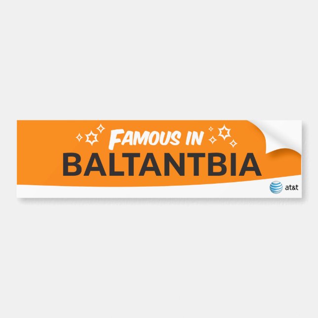 AT&T berömdklistermärke Bildekal (Framsidan)