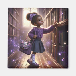 At the Library - Purple Magnet