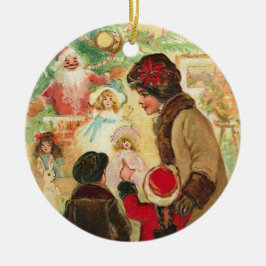 At The Toy Store Window Julgransprydnad Keramik