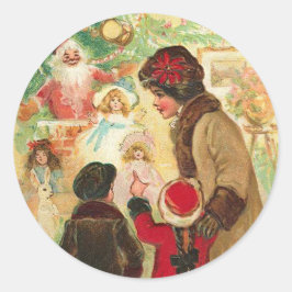 At The Toy Store Window Runt Klistermärke