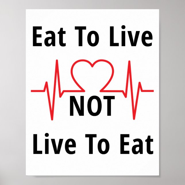 Ät till Live, inte levande till Eat Poster (Framsidan)