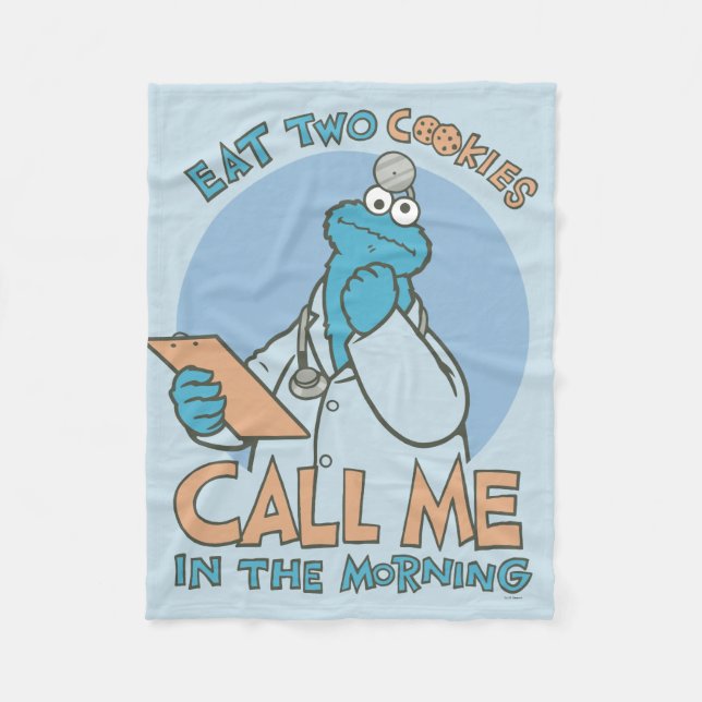 Ät två kakor, ring mig på morgonen fleecefilt (Framsidan)