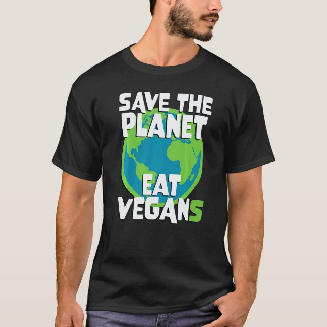 Ät veganskt t shirt (Framsida)