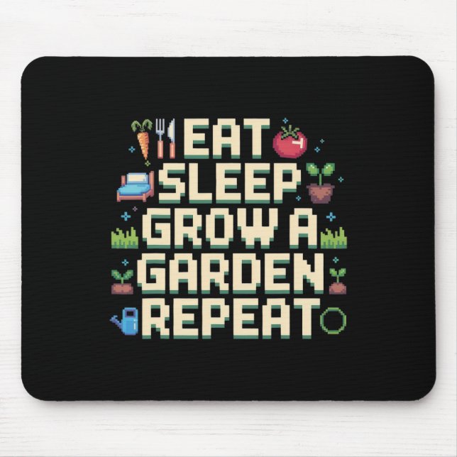 Ät vilo Groda ett Garden Repeat  spel Musmatta (Framsidan)
