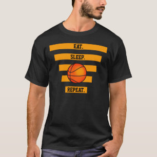 Ät.Vilo.🏀.Upprepa. Basketball älskare T Shirt
