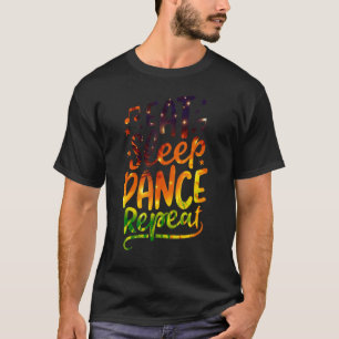 Ät vilodoft Upprepa dansningen av pojkar och flick T Shirt