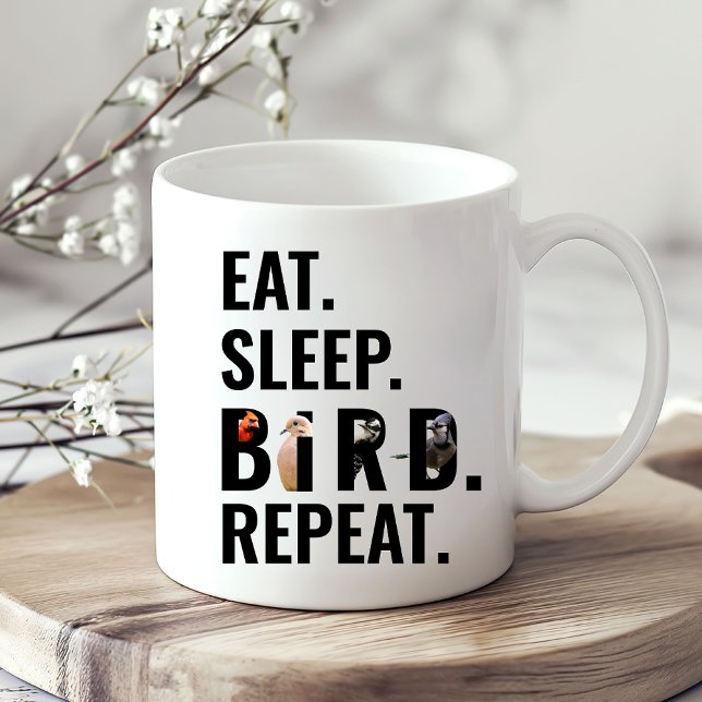 Ät vilofågel Upprepa fågellivet Kaffemugg (The best mug for the avid birder in your life. An inexpensive, personal gift for any birdwatcher!)