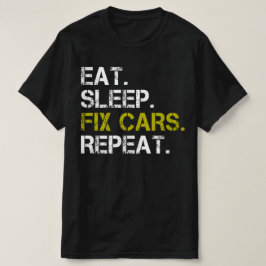 Ät vilofickbilar Upprepa automatisk motormekanism T Shirt