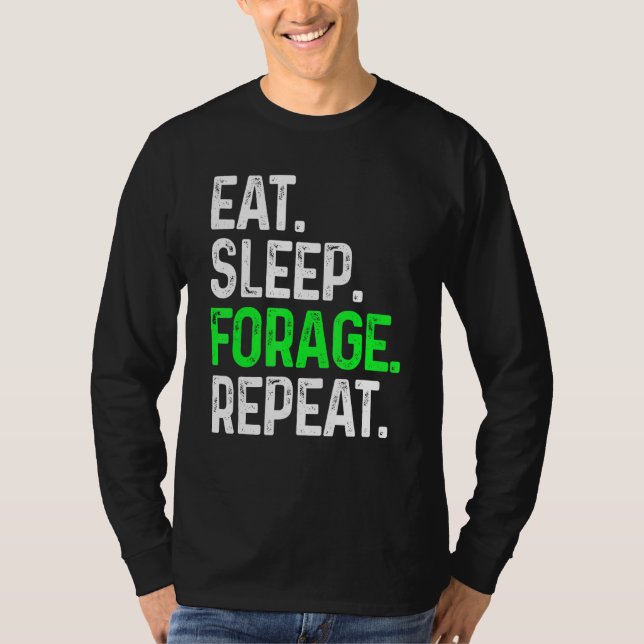 Ät vilofoder Upprepa Vilden Foder för livsmedelspr T Shirt (Framsida)
