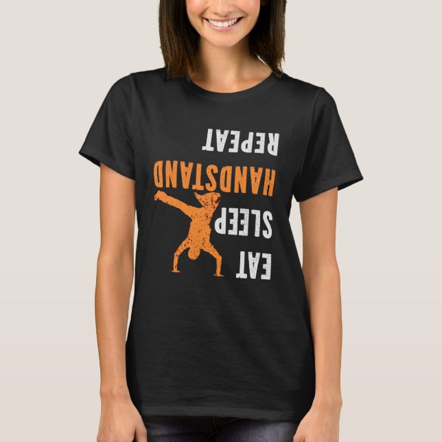 Ät vilohandstöd Upprepa Gymnast Gymnastik T Shirt (Framsida)