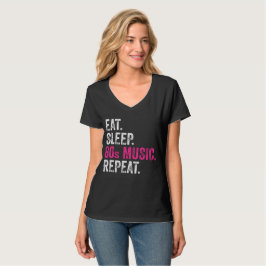 Ät viloläge 80s Musik Upprepa T-Shirt