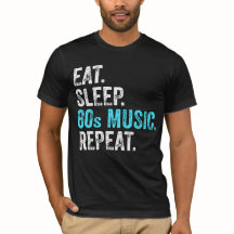 Ät viloläge 80sMusik - upprepa T-Shirt