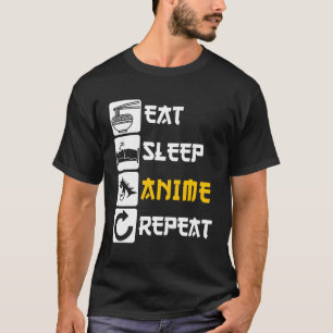 Ät viloläge Anime Upprepa Ga Japan som säger Cospl T Shirt
