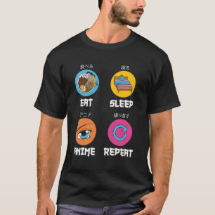 Ät viloläge Anime Upprepa Gift Costume Gift T Shirt