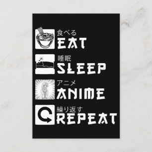 Ät viloläge Anime Upprepa japansk Manga Älskare Inbjudningar