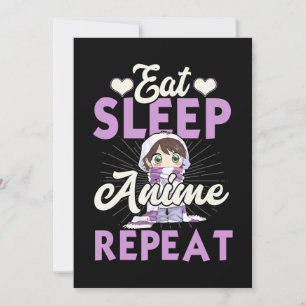 Ät viloläge Anime Upprepa japanska Manga Älskare Inbjudningar